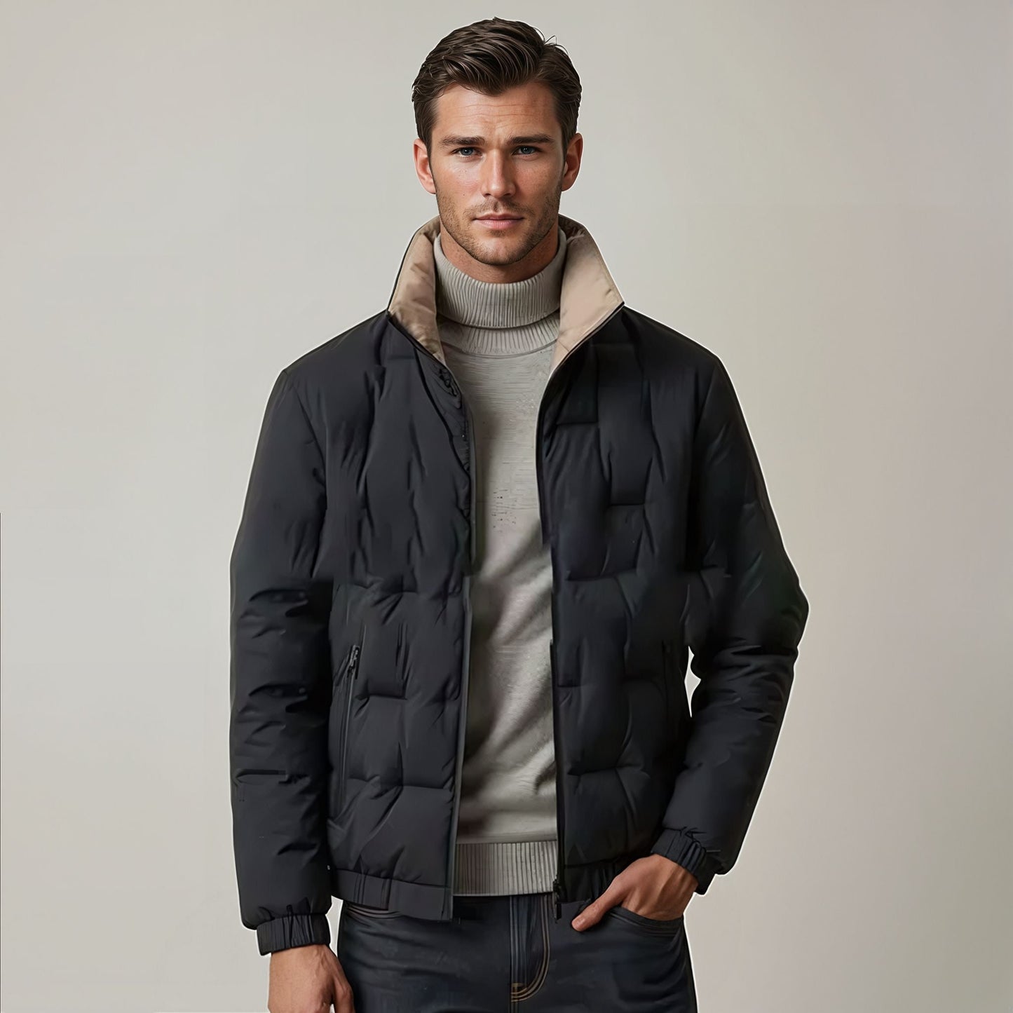 MANSSINO™ | Quilted Snap-Zip Jacket