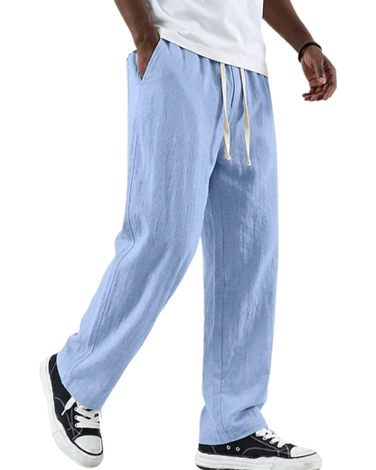 MONVIEL™ | Men's Drawstring Linen-Blend Loose Trousers