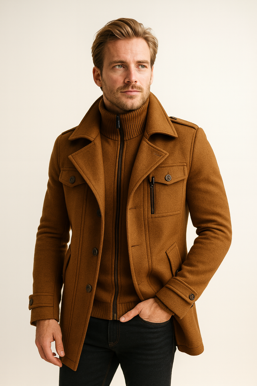 MANSSINO™ | Men's Double-Breasted Long Winter Coat