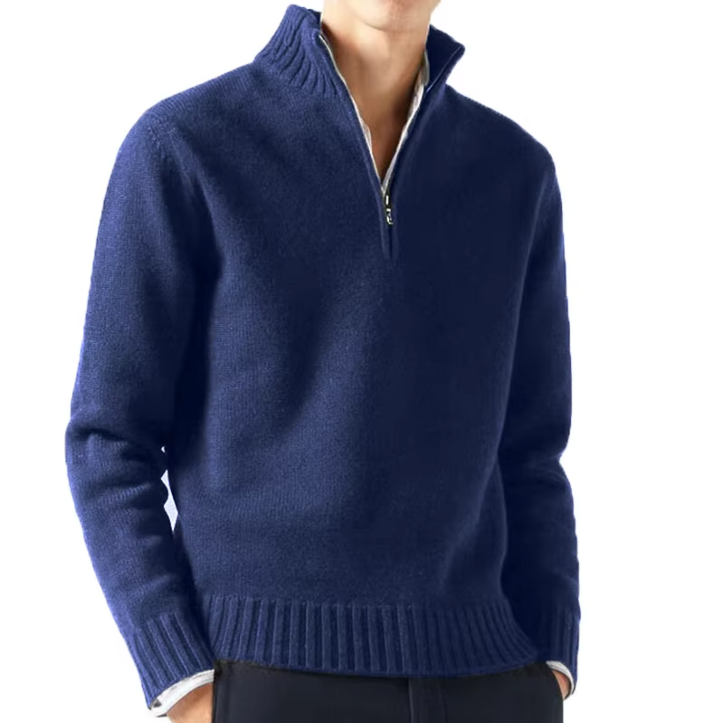 MONVIEL™ | Wool Half-Zip Turtleneck