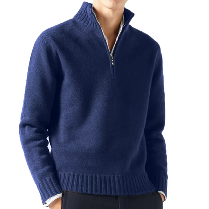 MONVIEL™ | Wool Half-Zip Turtleneck