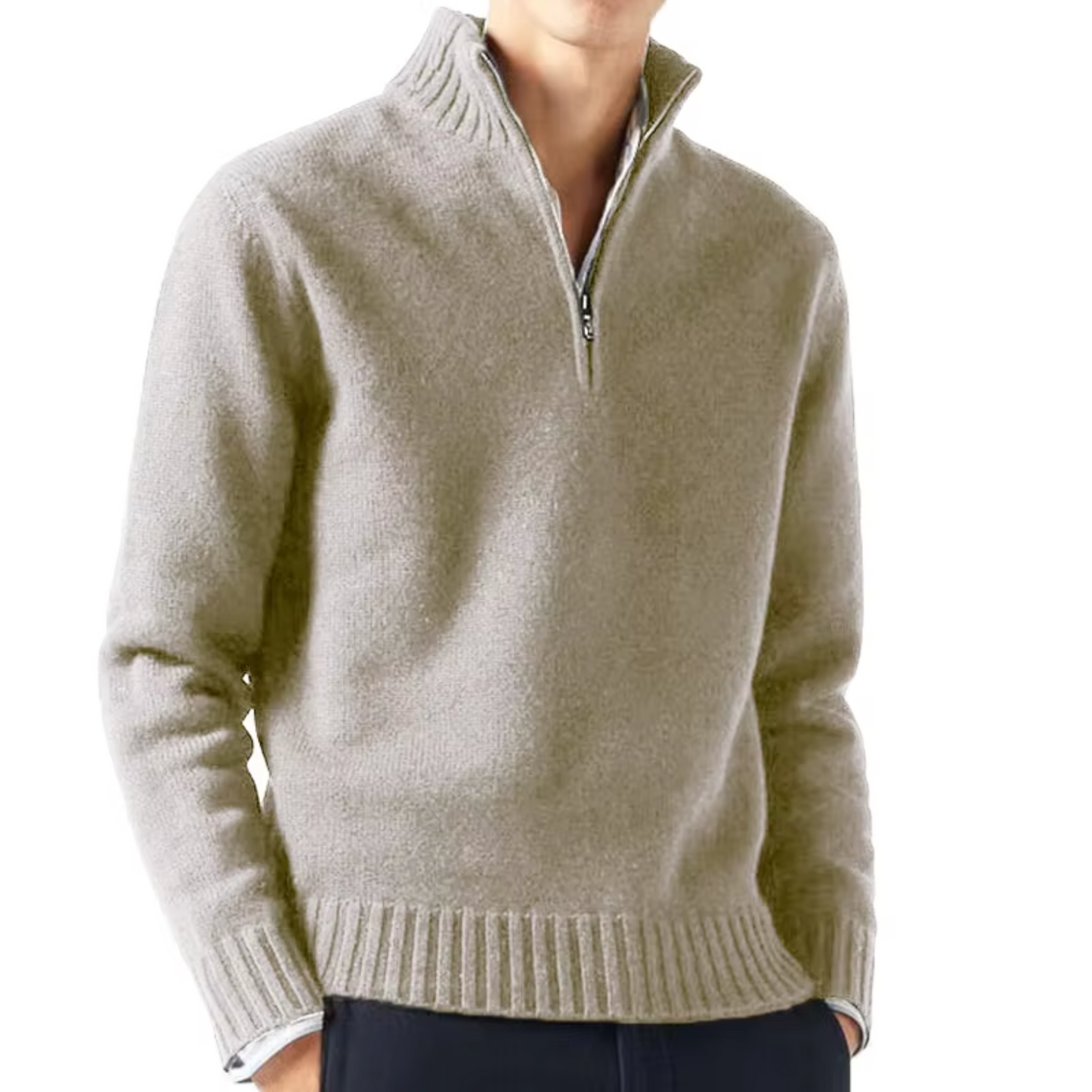MONVIEL™ | Wool Half-Zip Turtleneck