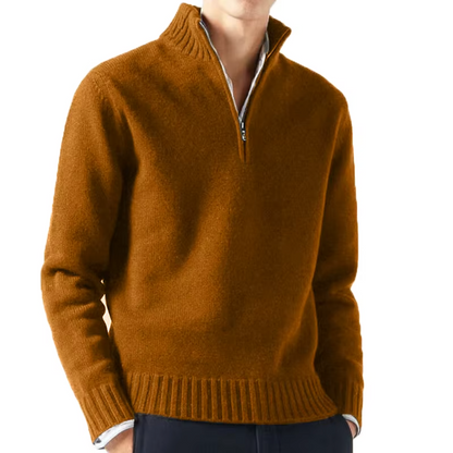 MONVIEL™ | Wool Half-Zip Turtleneck