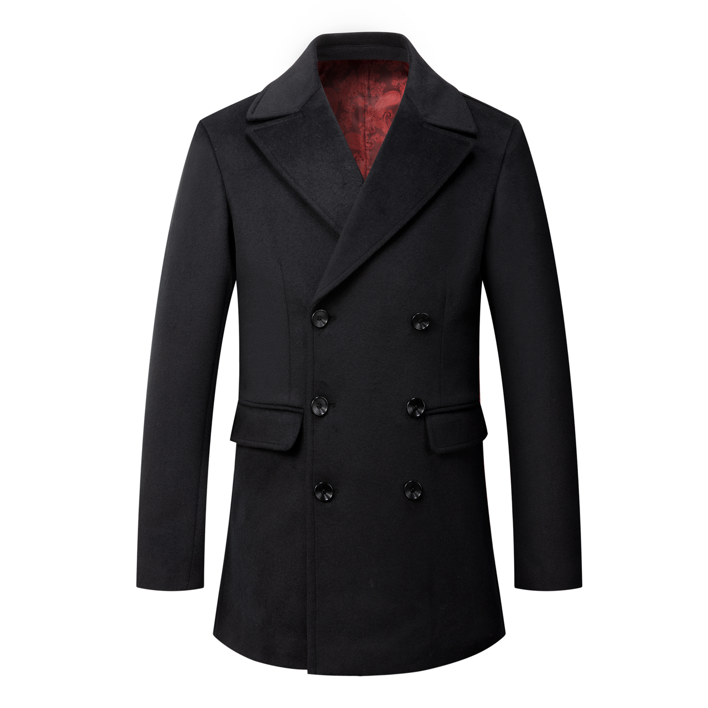 MONVIEL | Signature coat with red lining