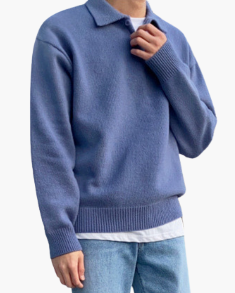 MONVIEL | WOOL BUTTONED HALF-ZIP