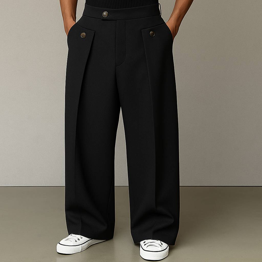 MONVIEL | Mens Pleated Smart Trousers