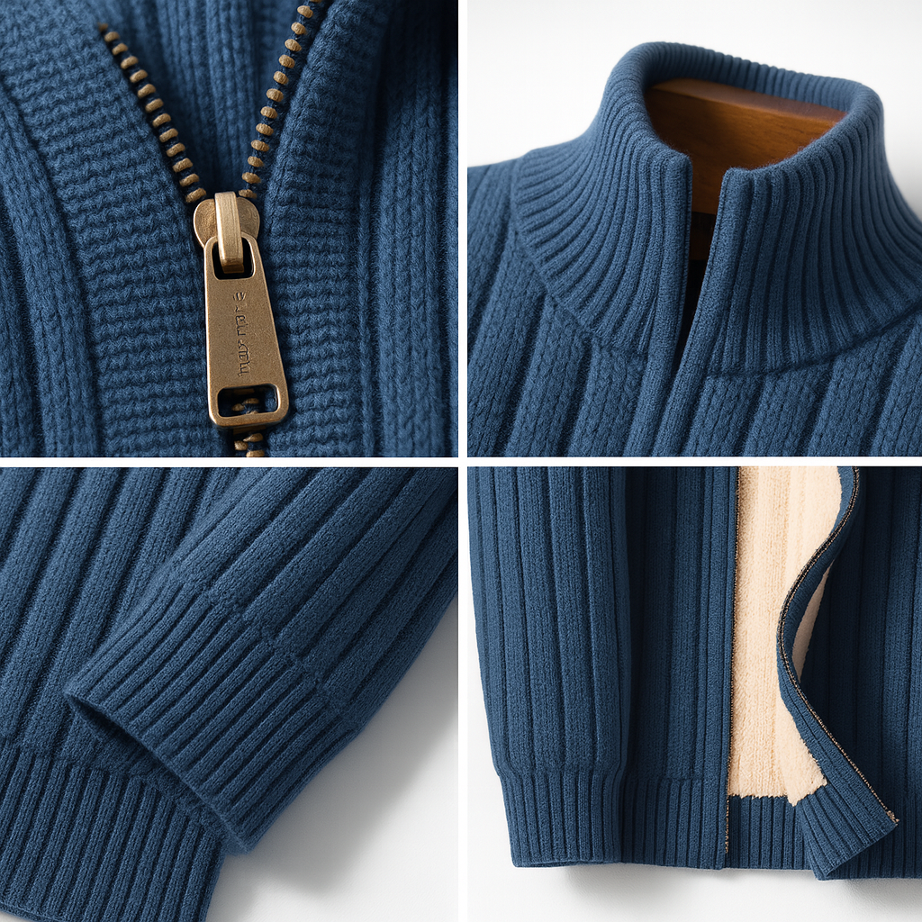 MANSSINO™ | Men's Ribbed Zip Cardigan