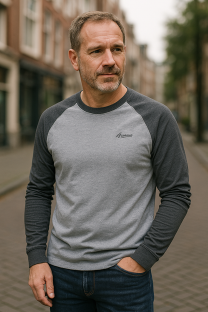 MONVIEL™ | Men's Raglan Long-Sleeve Cotton Tee
