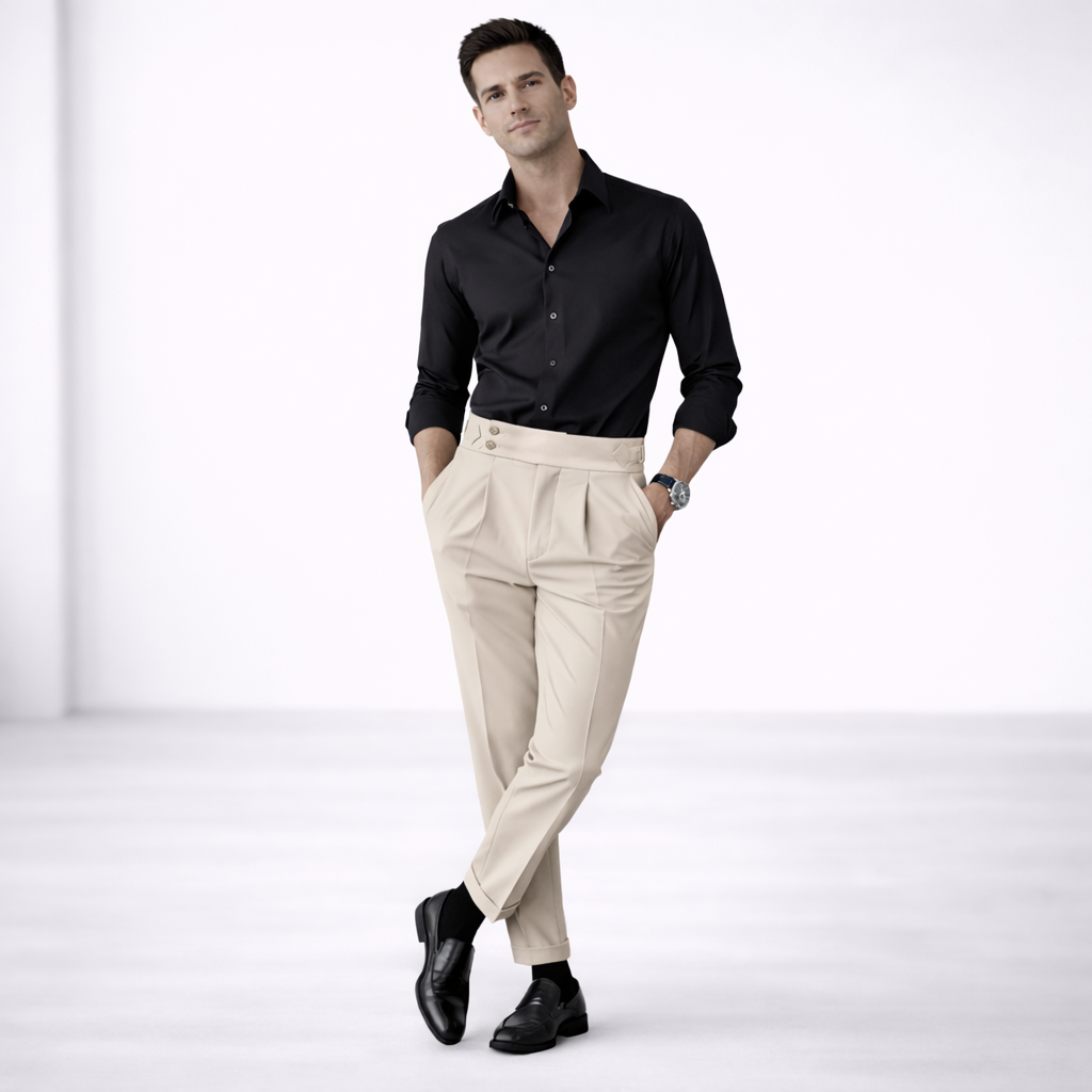 MONVIEL™ | Men's High-Waist Tailored Trousers