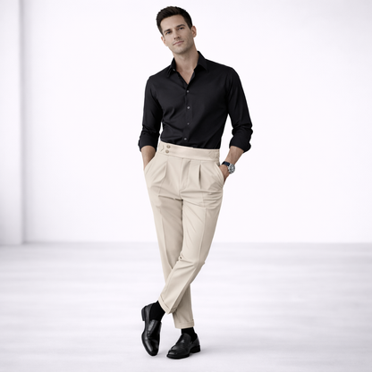 MONVIEL™ | Men's High-Waist Tailored Trousers