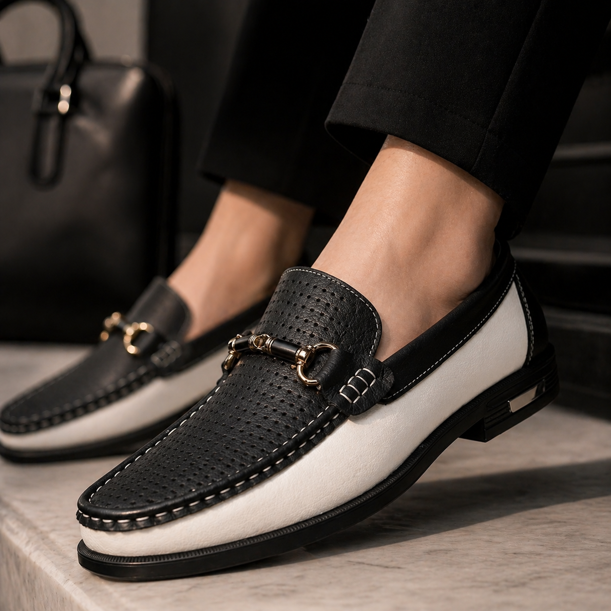 MANSSINO™ | Men's Perforated Leather Slip-On