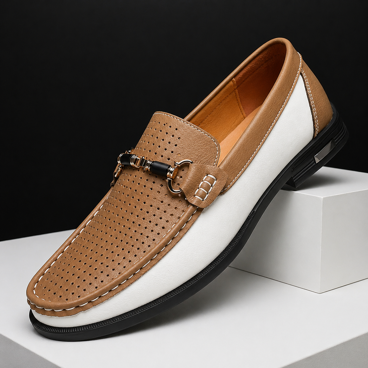 MANSSINO™ | Men's Perforated Leather Slip-On