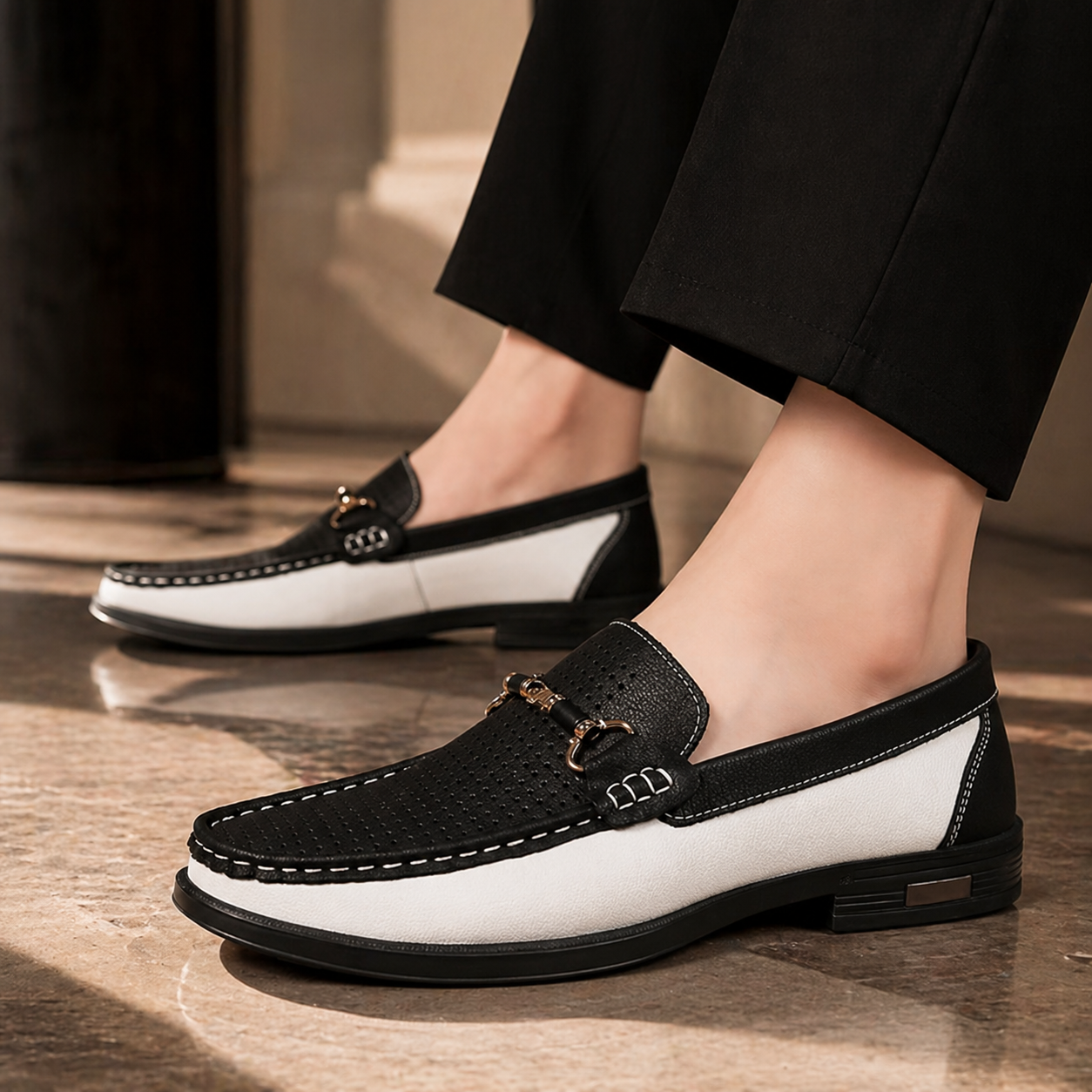 MANSSINO™ | Men's Perforated Leather Slip-On