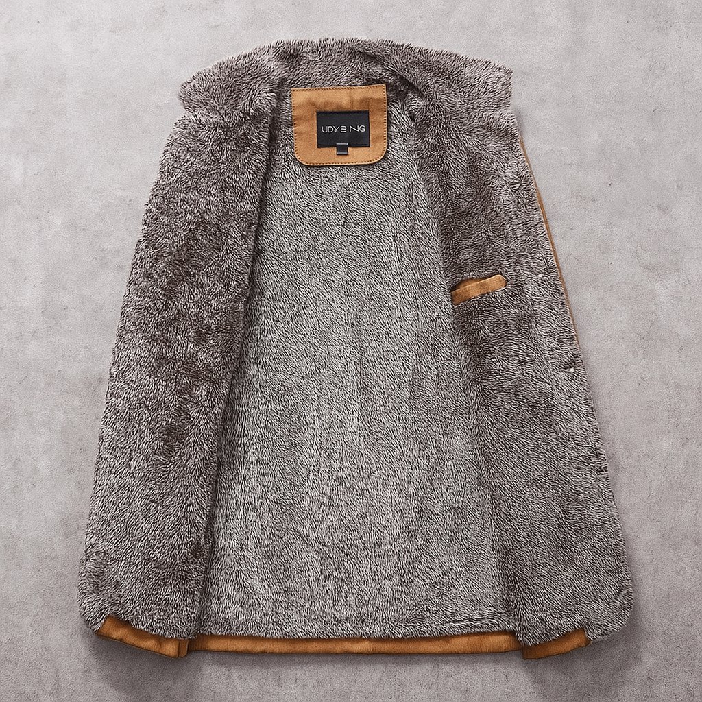 MANSSINO™ | Merino-Lined Suede Coat