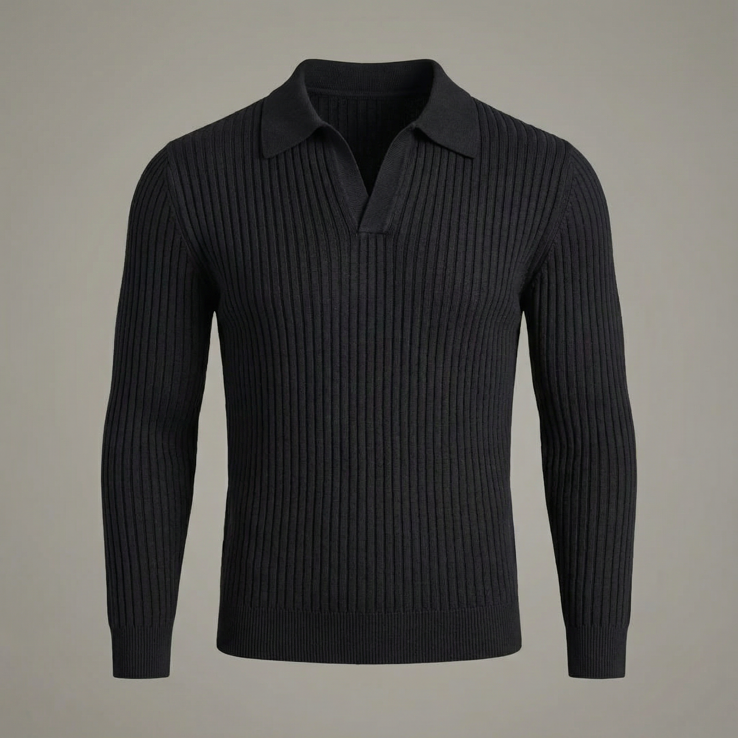 MONVIEL | Open-Collar Knitted Shirt