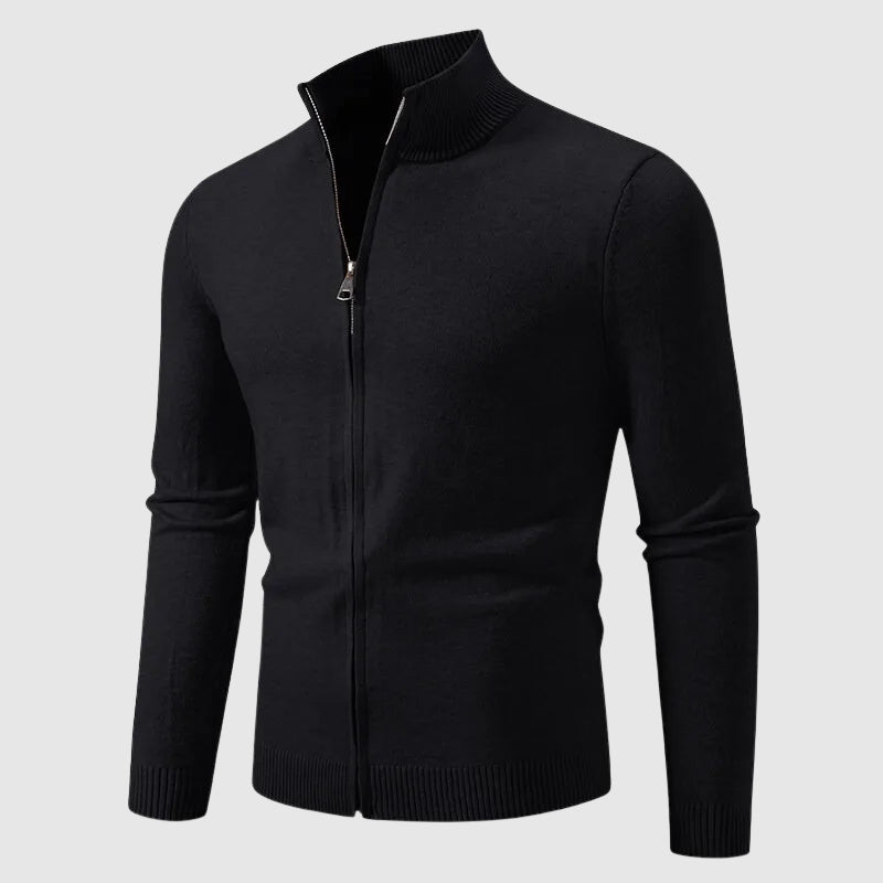 Gaspard™ | Cardigan zippé col montant