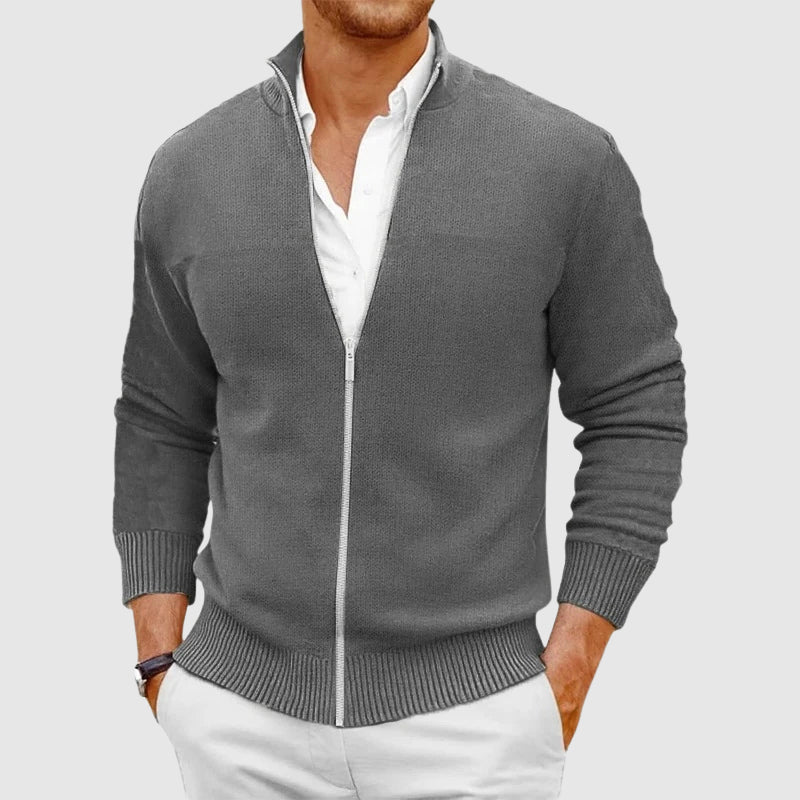 Gaspard™ | Cardigan zippé col montant