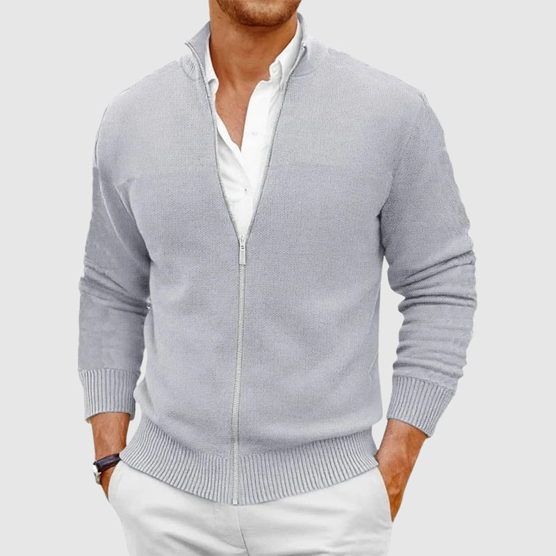Gaspard™ | Cardigan zippé col montant