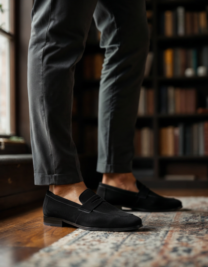 MONVIEL | Suede penny loafers