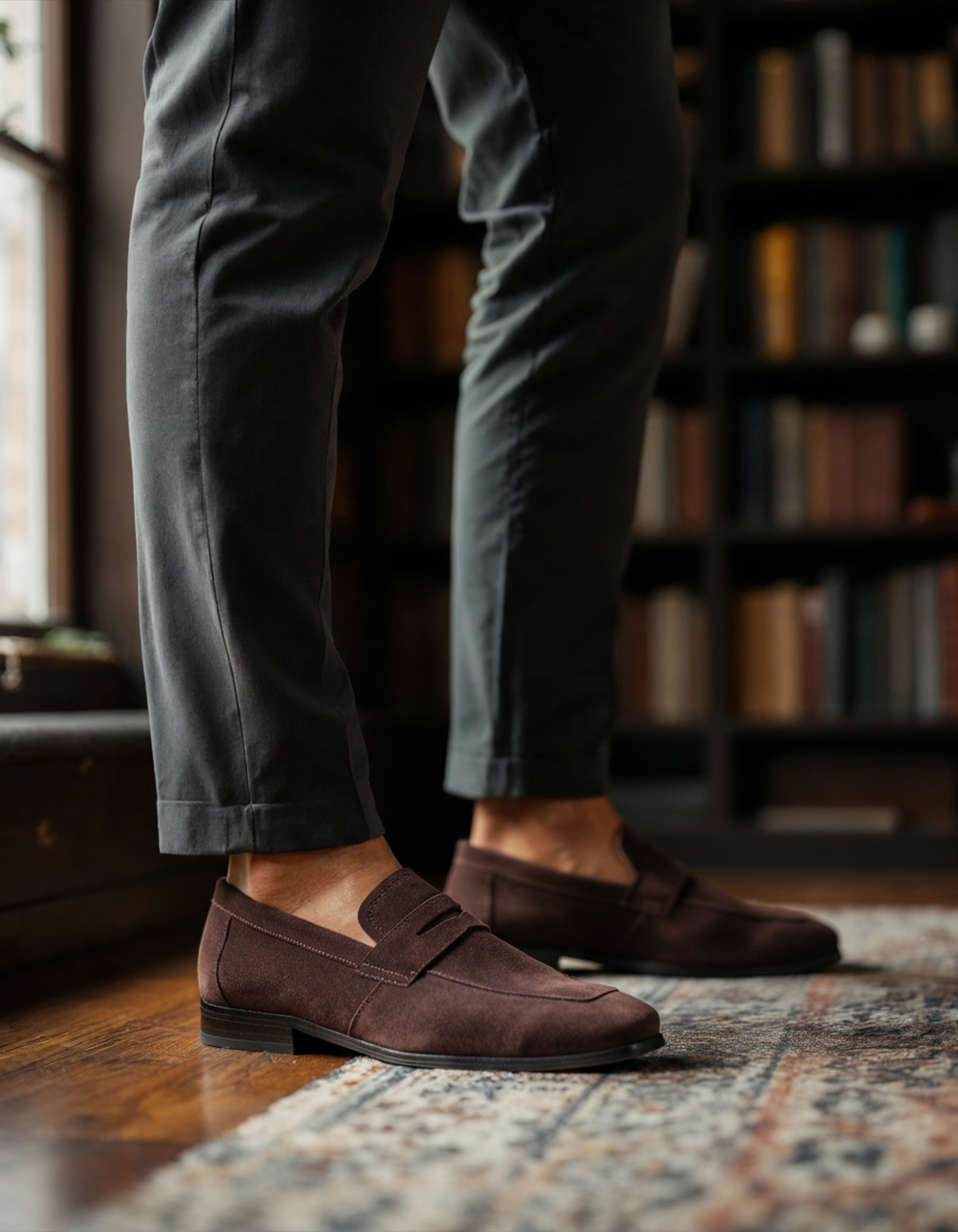 MONVIEL | Suede penny loafers