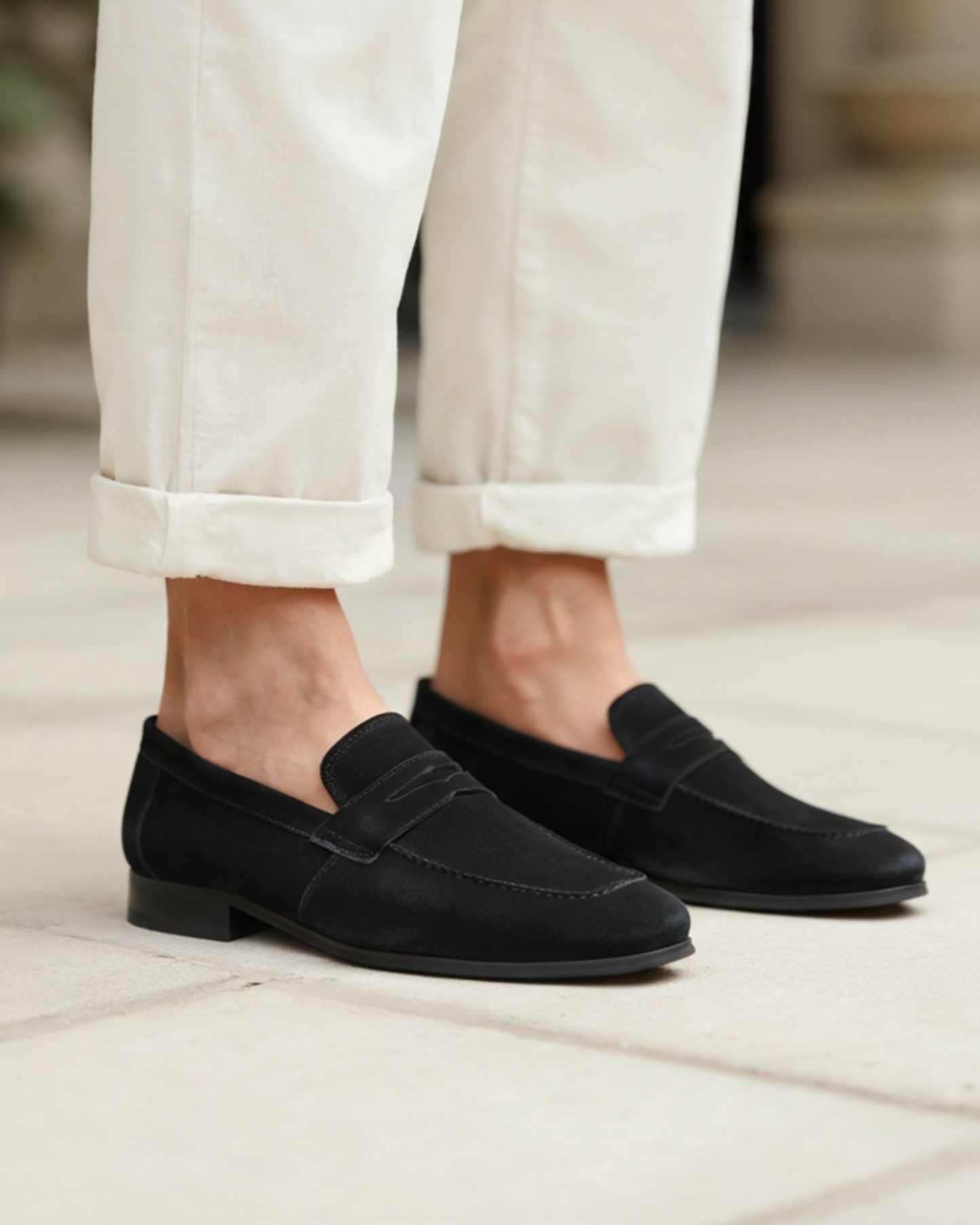 MONVIEL | Suede penny loafers