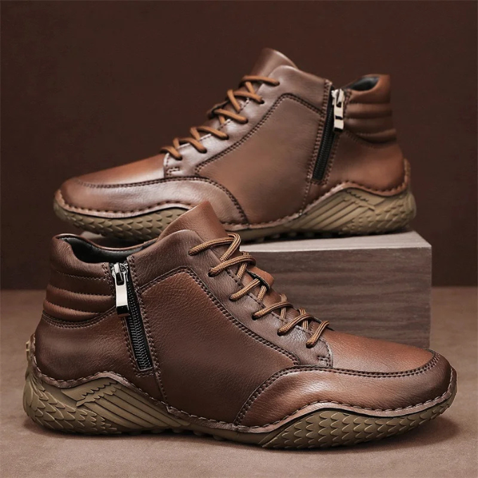 MONVIEL | MENS LEATHER ANKLE BOOTS