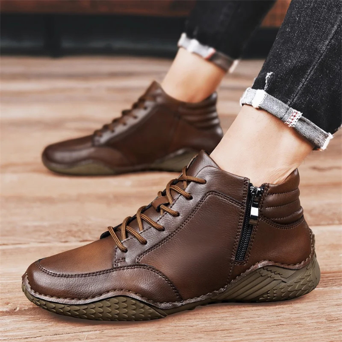 MONVIEL | MENS LEATHER ANKLE BOOTS