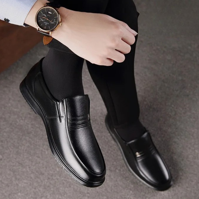 MANSSINO™ | Men's Semi-Gloss Leather Loafer