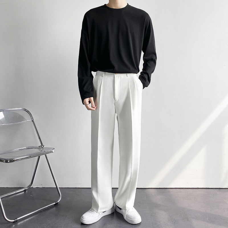 MANSSINO™ | Men's Pleated Wide-Leg Dress Trousers