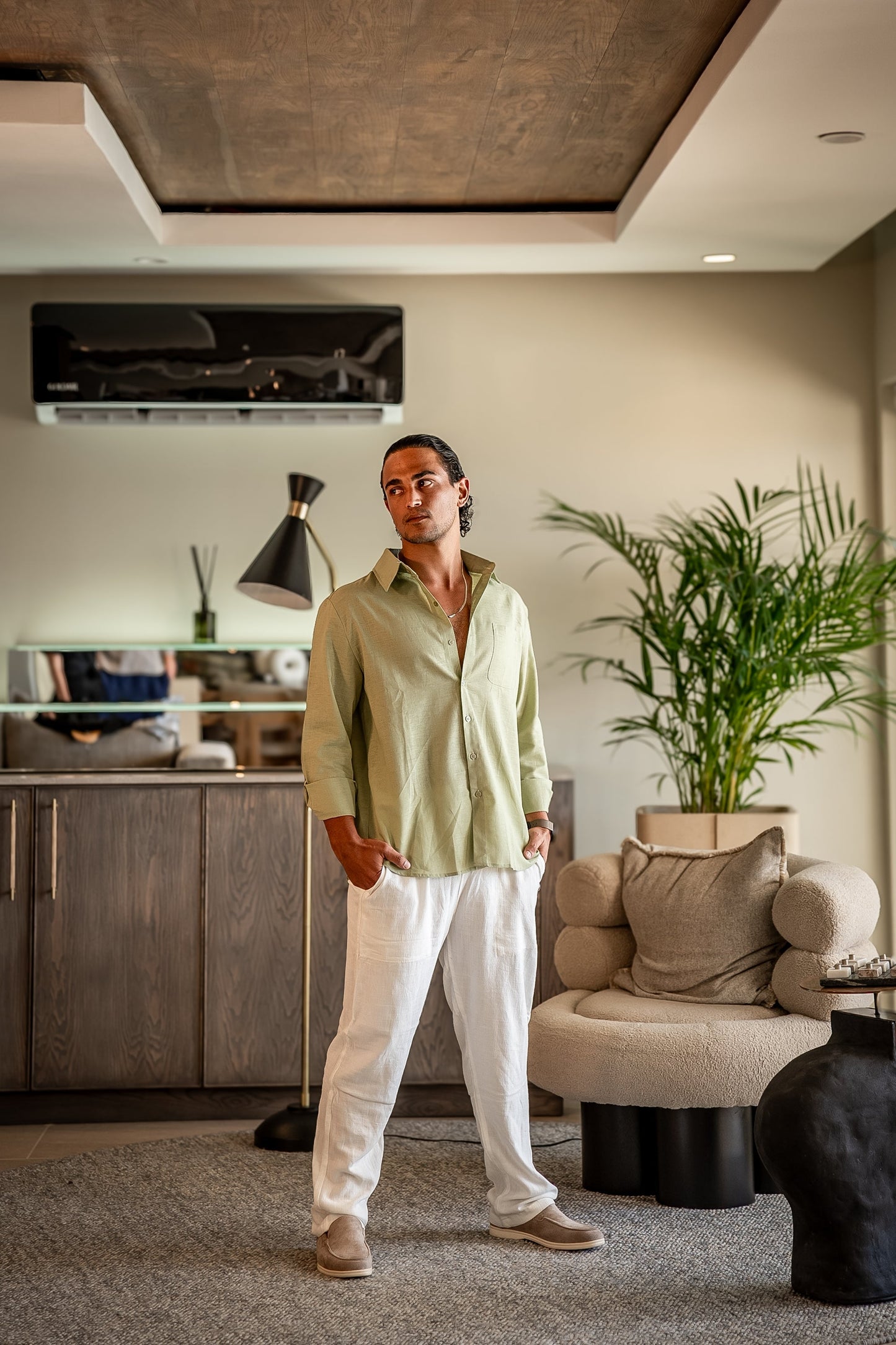 Aidan™ | Ensemble en lin manches longues