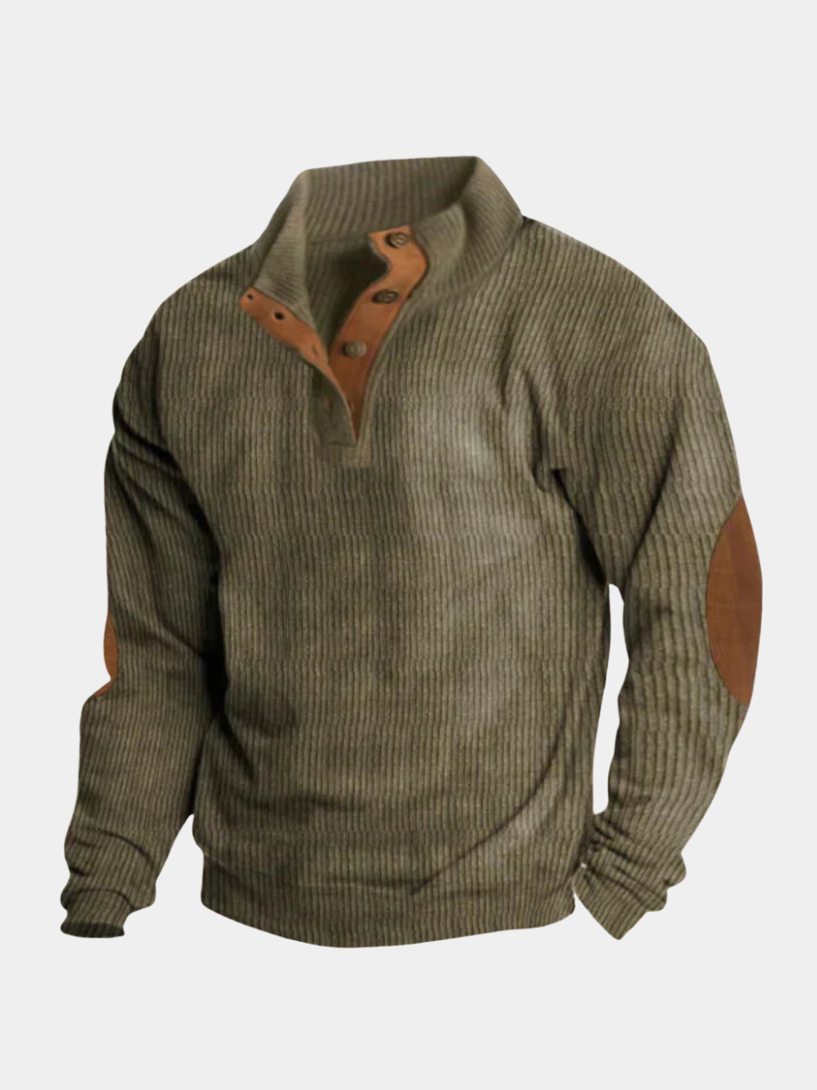 MANSSINO™ | Men's Retro Ribbed Half-Zip Pullover