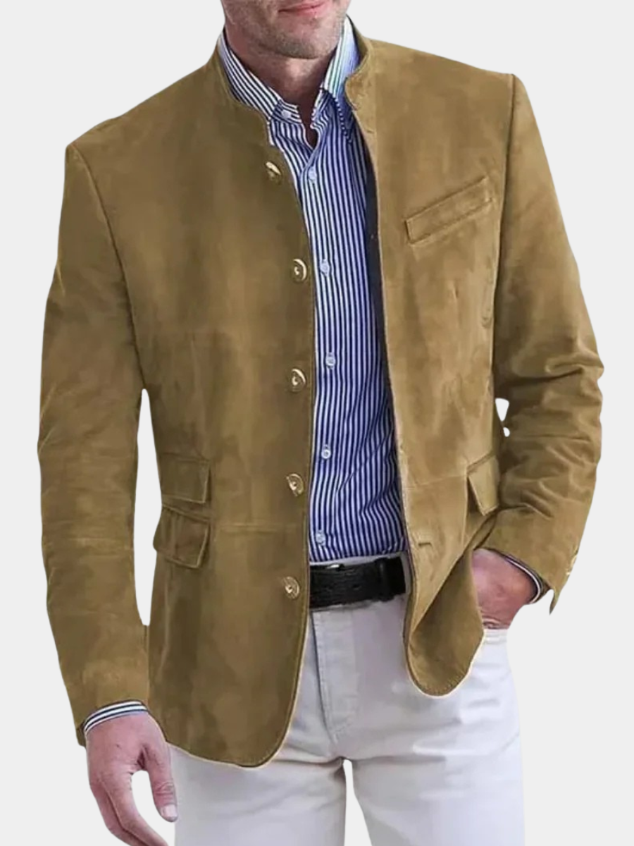 LAURENT MONACO | VESTE EN CUIR SUEDE
