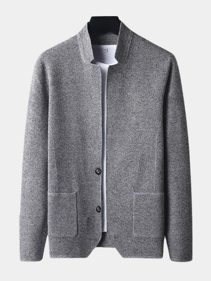 MANSSINO™ | Knit Button-Up Jacket