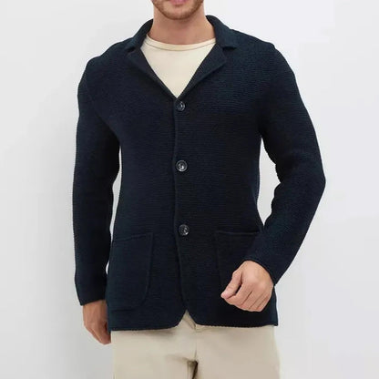 MANSSINO™ | Button-Front Lapel Cardigan