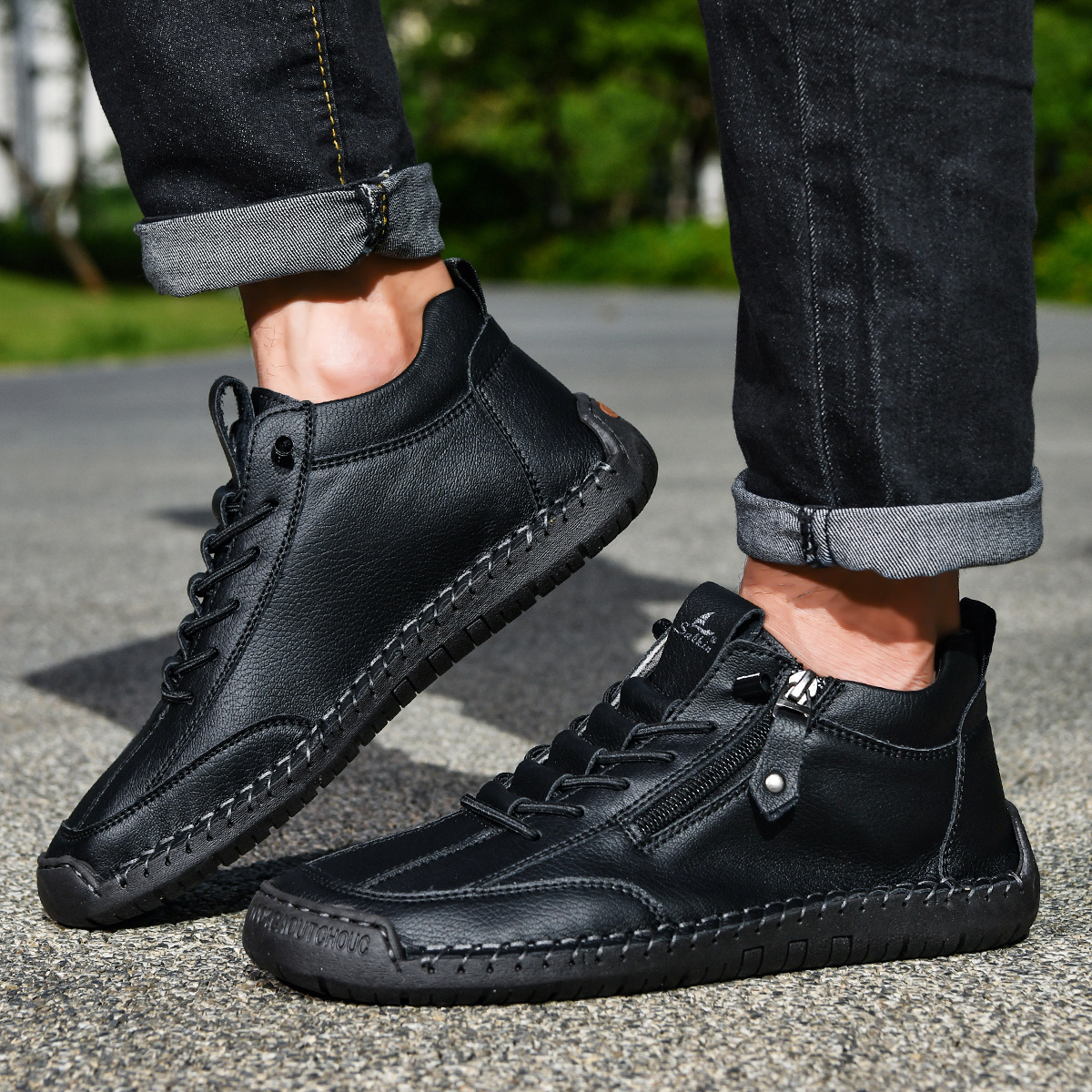 MONVIEL™ | Nubuck Side-Zip Ankle Boots