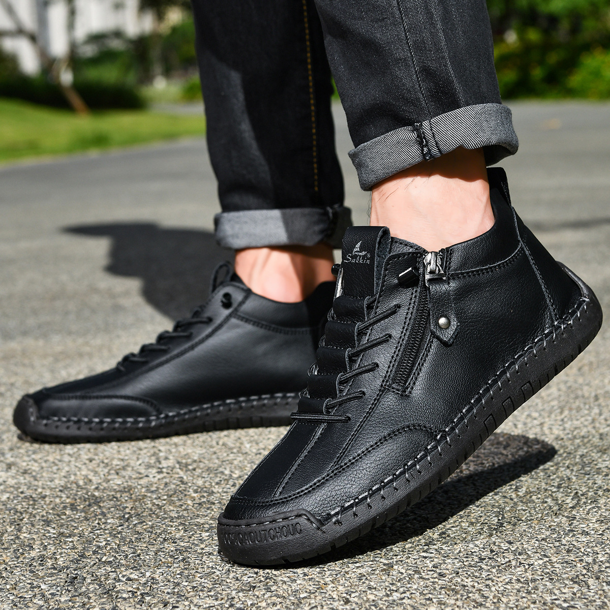 MONVIEL™ | Nubuck Side-Zip Ankle Boots