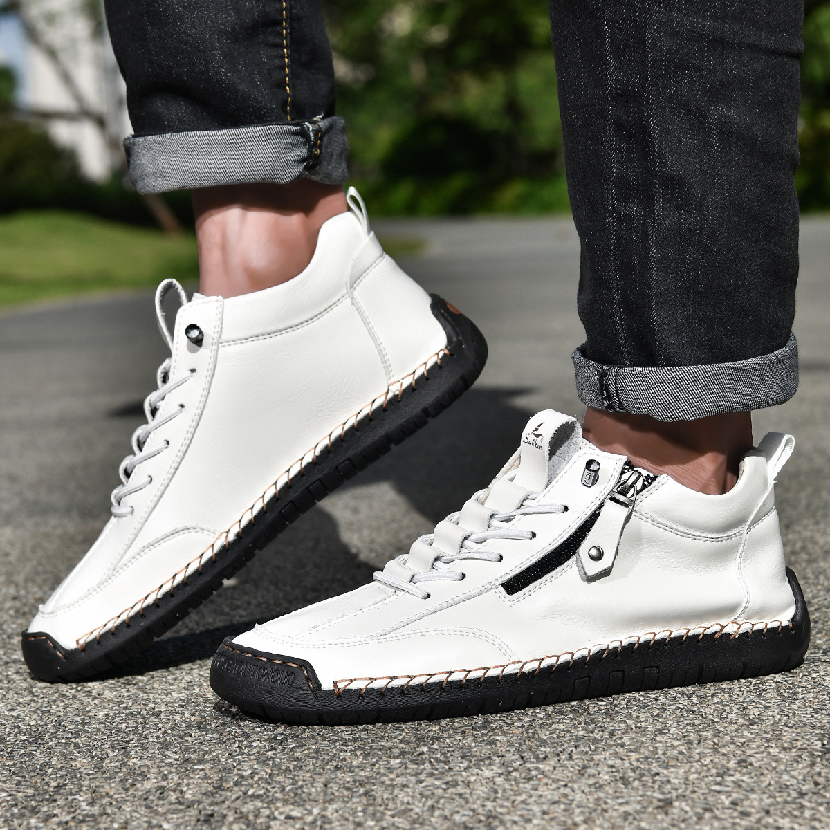 MONVIEL™ | Nubuck Side-Zip Ankle Boots