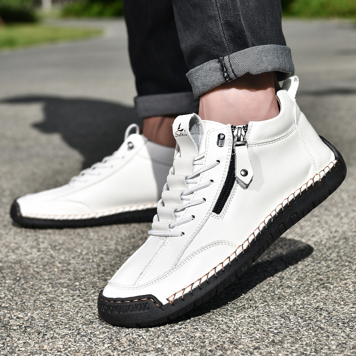 MONVIEL™ | Nubuck Side-Zip Ankle Boots