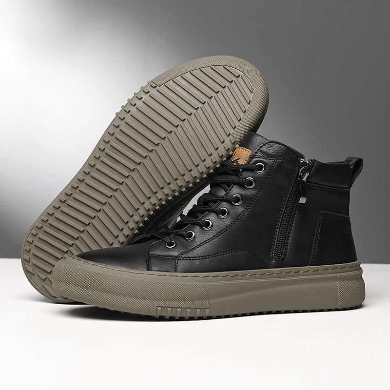 MANSSINO™ | Men's Mid-Top Lace Zip Winter Boot