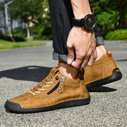 MONVIEL™ | Nubuck Side-Zip Ankle Boots