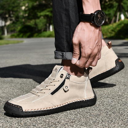 MONVIEL™ | Nubuck Side-Zip Ankle Boots