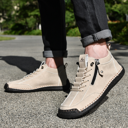 MONVIEL™ | Nubuck Side-Zip Ankle Boots