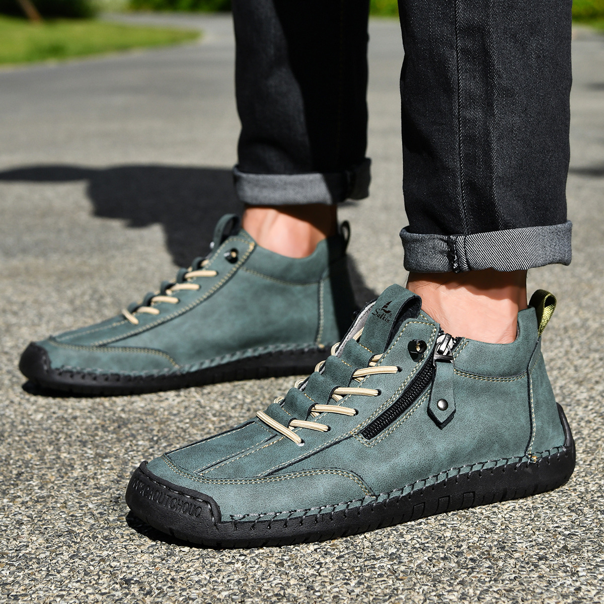 MONVIEL™ | Nubuck Side-Zip Ankle Boots