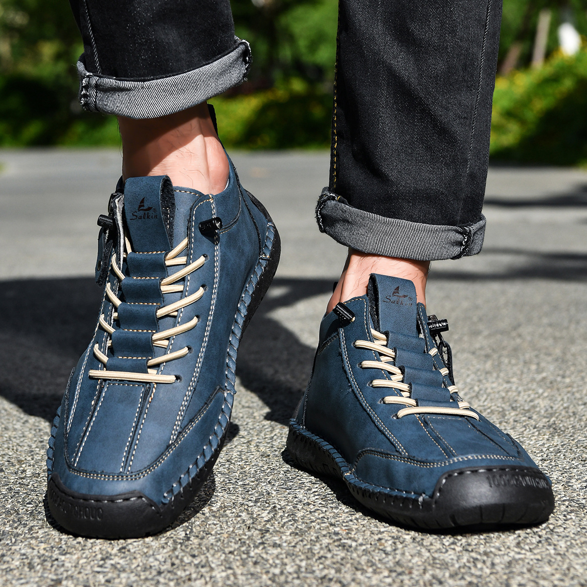 MONVIEL™ | Nubuck Side-Zip Ankle Boots