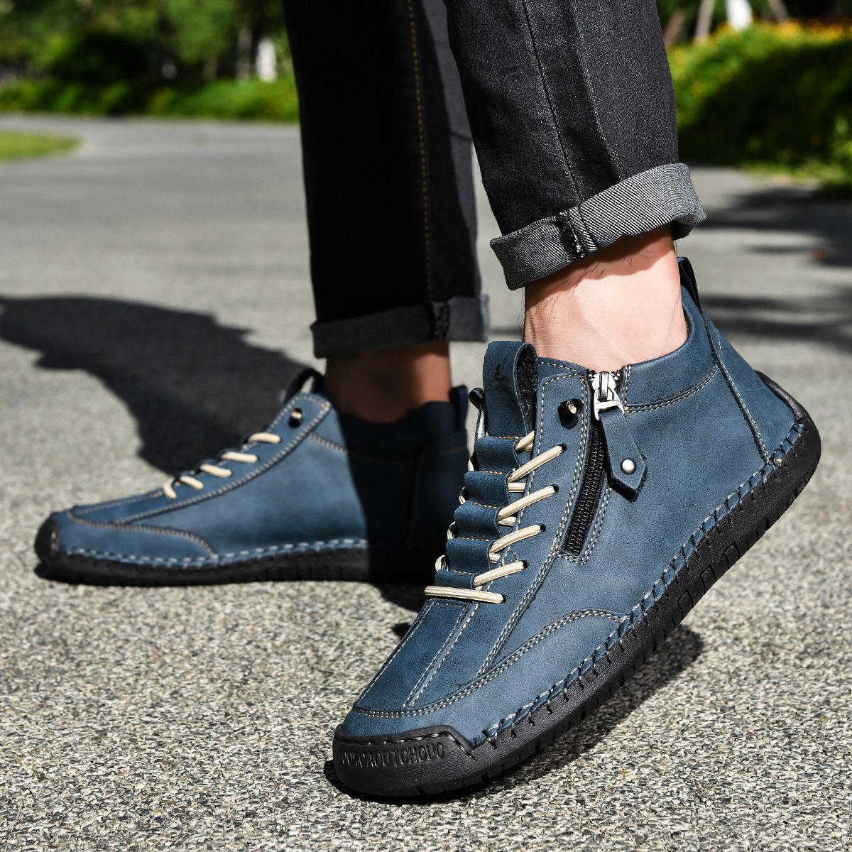 MONVIEL™ | Nubuck Side-Zip Ankle Boots