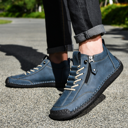 MONVIEL™ | Nubuck Side-Zip Ankle Boots