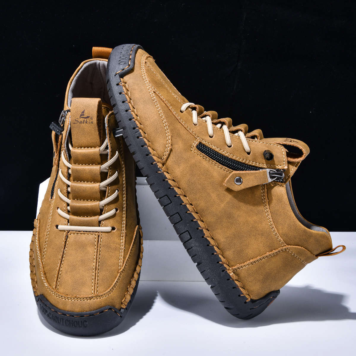 MONVIEL™ | Nubuck Side-Zip Ankle Boots