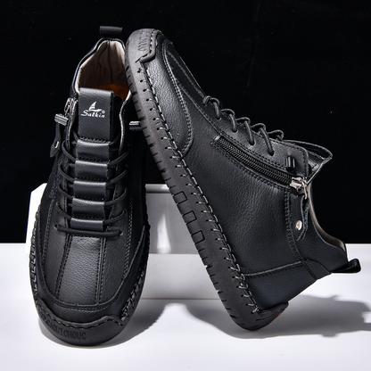 MONVIEL™ | Nubuck Side-Zip Ankle Boots