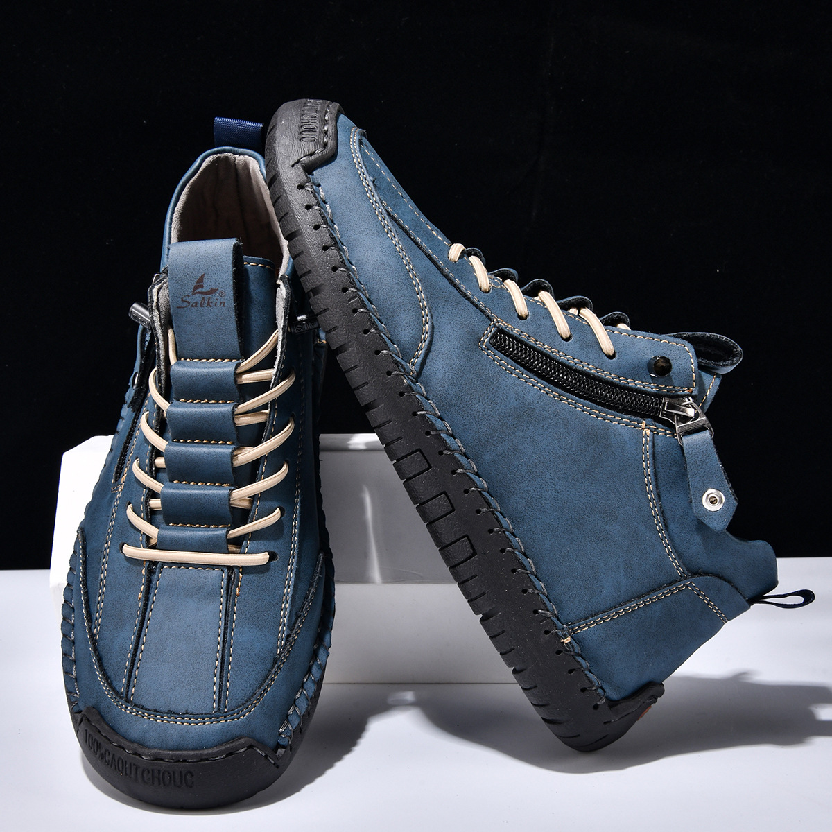 MONVIEL™ | Nubuck Side-Zip Ankle Boots