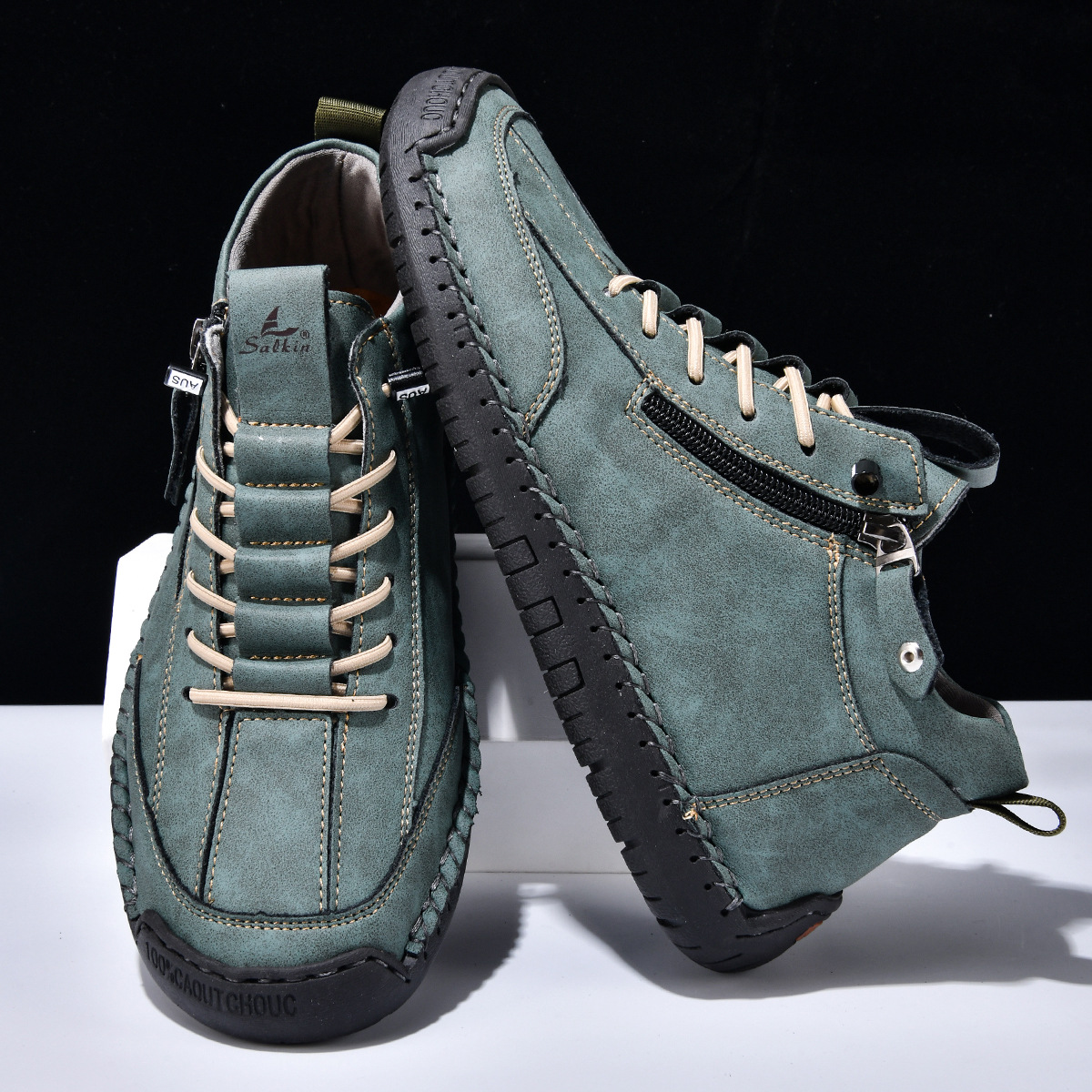 MONVIEL™ | Nubuck Side-Zip Ankle Boots